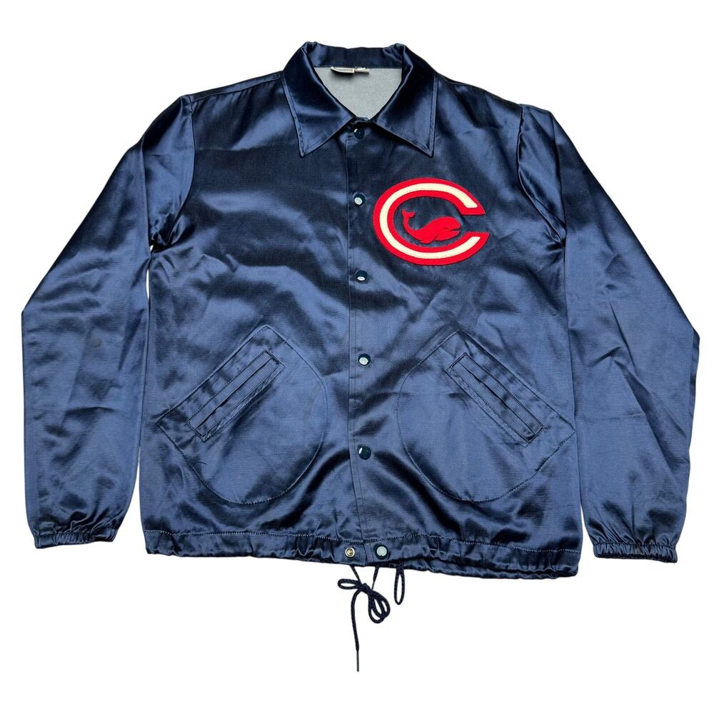 Ebbets Field Flannels 1915 Chicago Whales Satin Jacket Jacket Men's Medium Rare